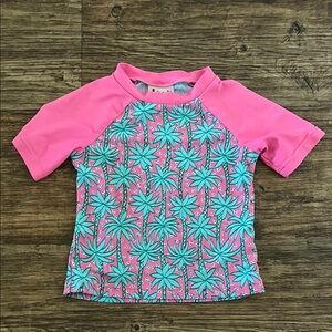 Floatimini Pink and Blue Rashguard Swim Shirt